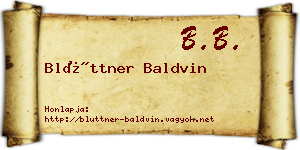 Blüttner Baldvin névjegykártya